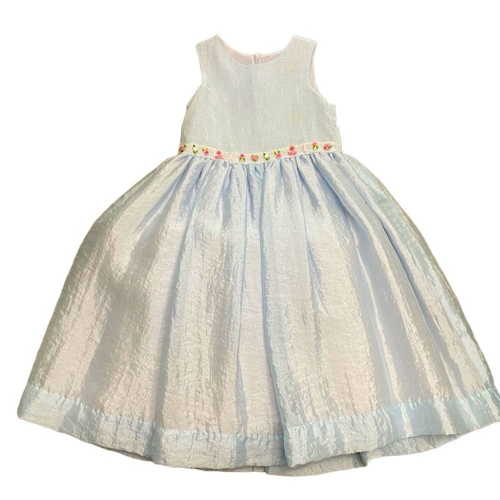 Vintage EUC Jayne Copeland Baby Blue Girls Dress